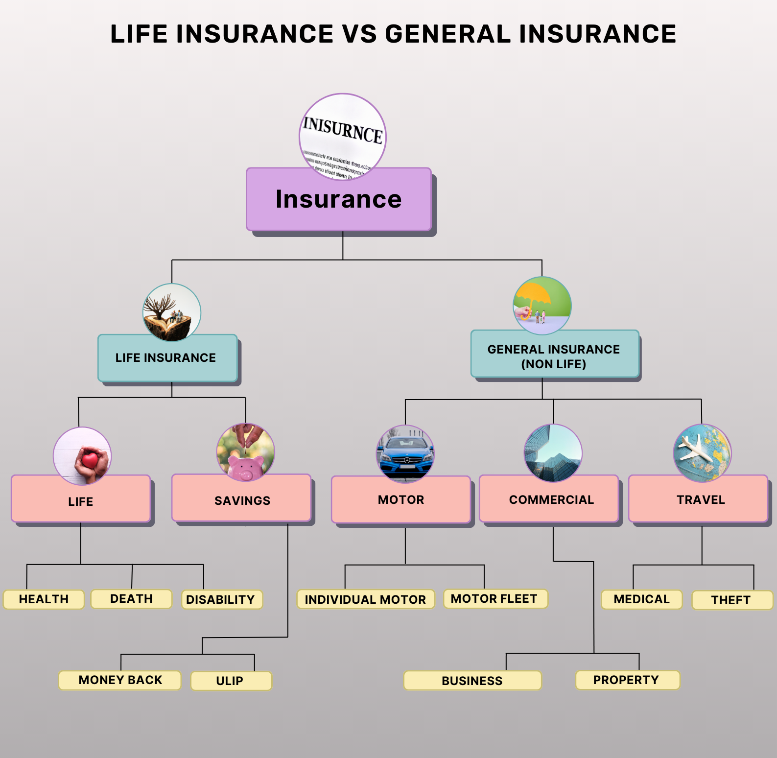 Life Vs General insurance and their types